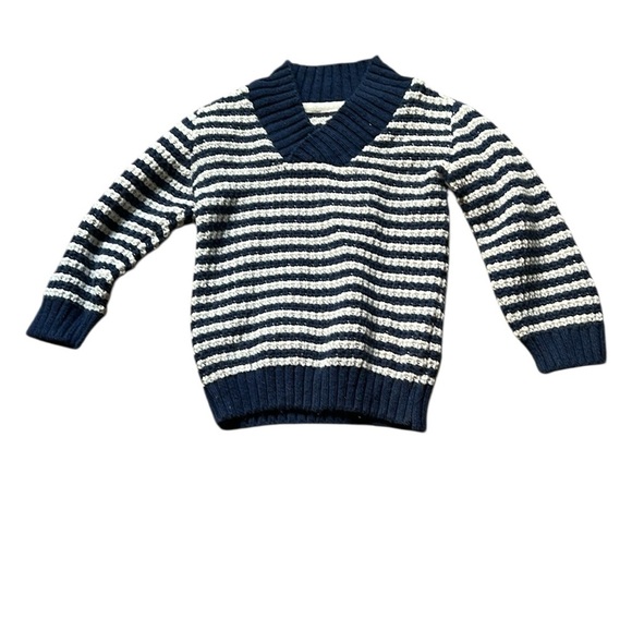 H&M Other - H&M Boys Blue and White V-Neck Sweater size 12-18 months
